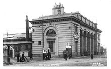 Nine Elms passenger station in an early photograph Nine Elms pass.JPG