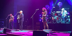 The Pixies performing in 2023. From left: Joey Santiago, Black Francis, Paz Lenchantin, David Lovering