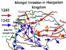 Mongol invasion in Hungary 1241-1242 map Polish 20240106 075546565.jpg