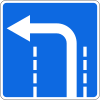 The direction of traffic at the intersection is left