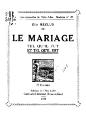 Le Mariage tel qu’il fut et tel qu’il est