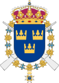 Coat of the arms of the Svea Life Guards (I 1) 1977–1984, the Svea Life Guards (I 1/Fo 44) 1984–1994 and the Life Guard Brigade (IB 1) 1994–2000.