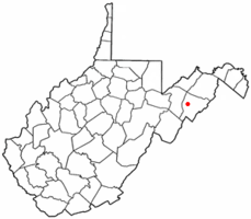 Location of Moorefield, West Virginia