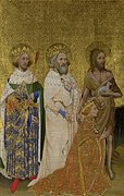 Wilton diptych; left-hand panel