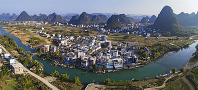 Yangshuo County, near the city of Gullin, Guangxi province