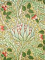 "Artichoke" Papier peint, par John Henry Dearle pour William Morris & Co., autour de 1897, (Victoria and Albert Museum)