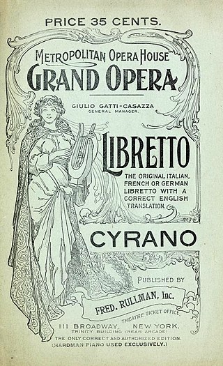 <i>Cyrano</i> (Damrosch) Opera by Walter Damrosch, 1976