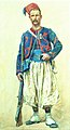 French soldier wearing baggy Turkish style pants, mid Victorian era