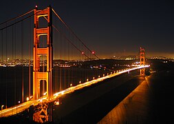 Golden gate bridge by night