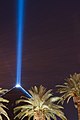 Luxor Sky Beam from across Las Vegas Boulevard