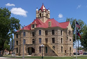 Das McCulloch County Courthouse in Brady, gelistet im NRHP mit der Nr. 77001515[1]