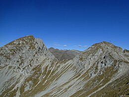 Cima ed anticima del monte Secco, viste da Sud.