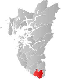 Kart som viser Sokndal kommune.