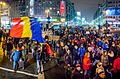 Protesta contro la corruzione a Bucarest nel 2017 in Piața Romană