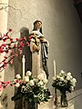 A statue of St. Catherine of Siena at the Parish of St. Catherine of Siena Church in Trumbull, Connecticut