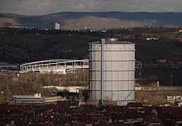 Gasometer of the MAN type in Stuttgart, Germany