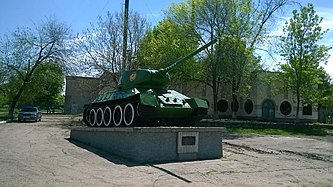 T-34-tank stanican päzutajiden muštoks lidnan pätorgul (2015)