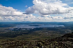 Ånnsjön nähtynä Storsnasenin huipulta.