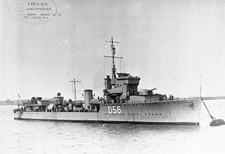 HMS <i>Wolfhound</i> (L56) Destroyer of the Royal Navy