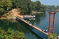 Image 42The District of Rangamati is a part of the Chittagong Hill Tracts and is one of the most beautiful districts of the country. Its beauty lies in the people, culture, landscape and lifestyle. The Hanging Bridge at Rangamti district, pictured here, is a famous landmark and tourist attraction of the district. Photo Credit: Shakhawat Hossen Shafat