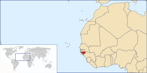 Poloha Guiney-Bissau