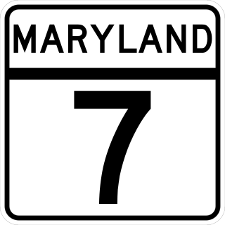 <span class="mw-page-title-main">Maryland Route 7</span> State highway in Maryland, US