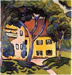 Staudacher's House on Lake Tegern, by August Macke. 1910.