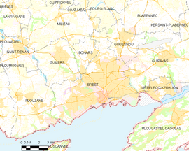 Mapa obce Brest