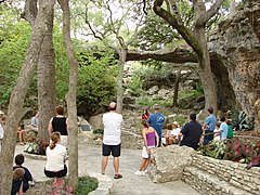 The natural bridge outside the cave entrance