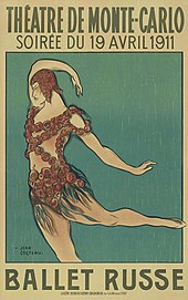 Affiche colorée présentant un danseur.