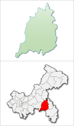 Contea autonoma miao e tujia di Pengshui – Mappa