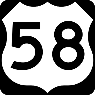 <span class="mw-page-title-main">U.S. Route 58</span> Highway in the United States