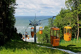 Le téléphérique et la mer.