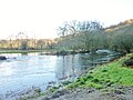 L'Aulne juste en amont du moulin en ruine de la Roche (en Cléden-Poher)