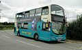 An example of Arriva Midlands' Pulsar Geminis in original livery