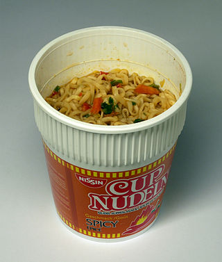 <span class="mw-page-title-main">Cup noodle</span> Instant noodles sold in a cup