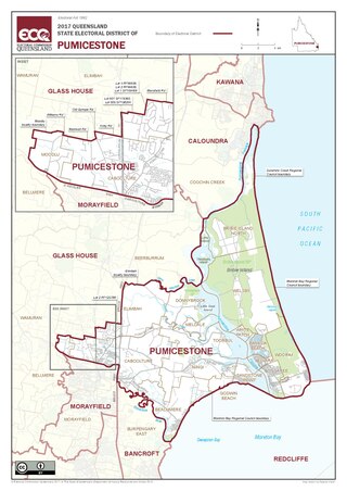 <span class="mw-page-title-main">Electoral district of Pumicestone</span> State electoral district of Queensland, Australia