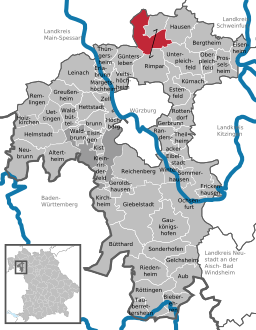 Läget för Gramschatzer Wald i Landkreis Würzburg