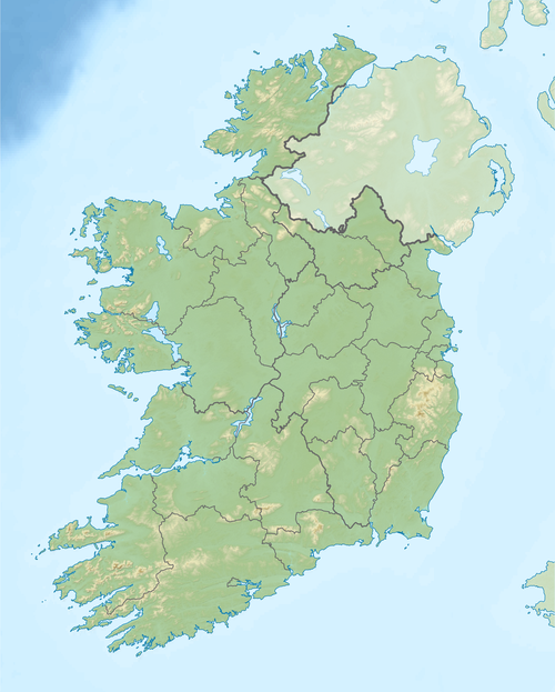 Map of the Republic of Ireland with the GAA Stadia