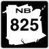 Route 825 marker