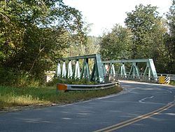 The bridge that carries Route 57 across the Clam River