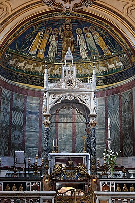 Santa Cecilia in Trastevere: apsis, ciborium en confessio