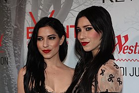 The Veronicas at the Snow White and the Huntsman film premiere in Sydney, 2012.