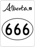 Highway 666 marker