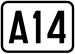 Cartouche signalétique représentant l'A14