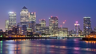 Canary Wharf from Limehouse London June 2016 HDR