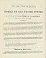 Declaration of Rights of the Women of the United States (Susan B. Anthony, 1872)