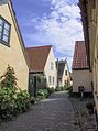 Narrow street in the Danish town Dragør.