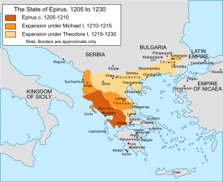 <span class="mw-page-title-main">Empire of Thessalonica</span> Byzantine successor state under warlord Theodore Komnenos