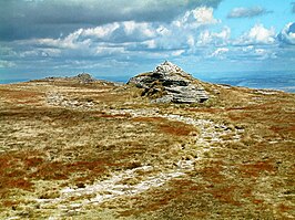 High Willhays, het hoogste punt van Dartmoor en Zuid-Engeland